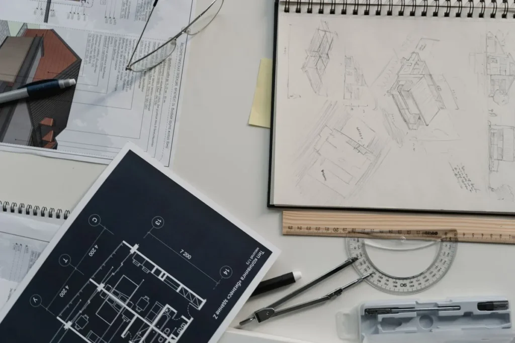 Plans et documents préparatoires d’un projet