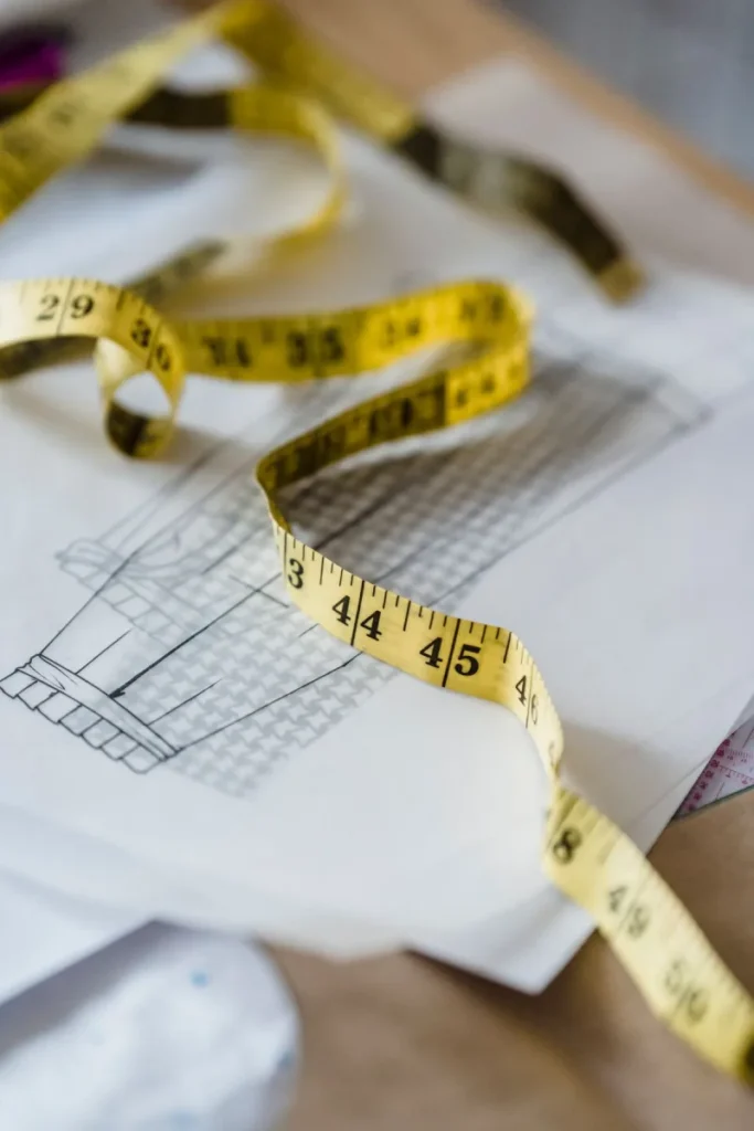 Plans et instrument de mesure pour la préparation des réservations