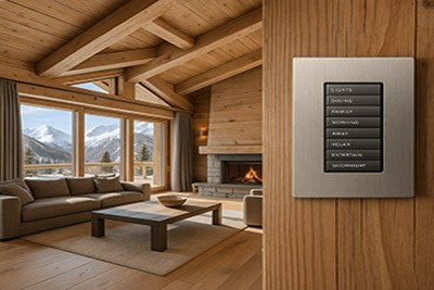 Chalet illustrant l’intégration domotique et les équipements techniques